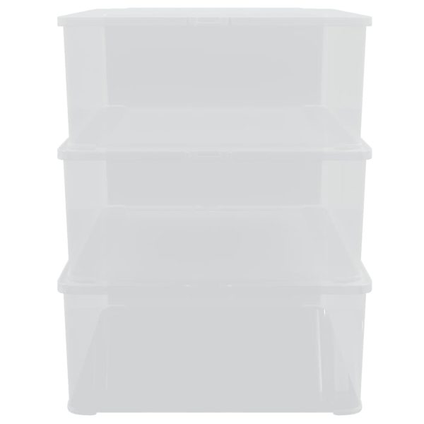 Caixas de arrumação empilháveis 3 pcs 25 L plástico - Image 3