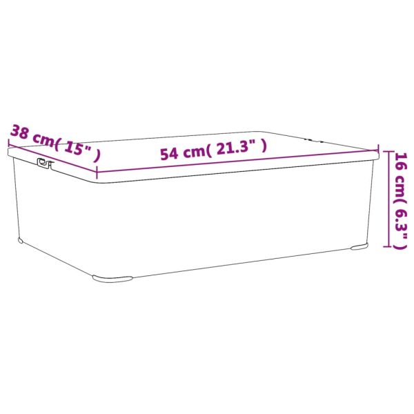 Caixas de arrumação empilháveis 3 pcs 25 L plástico - Image 4
