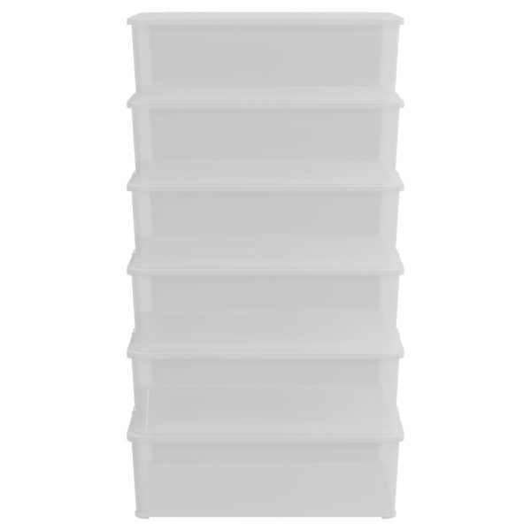 Caixas de arrumação empilháveis 6 pcs 25 L plástico - Image 2
