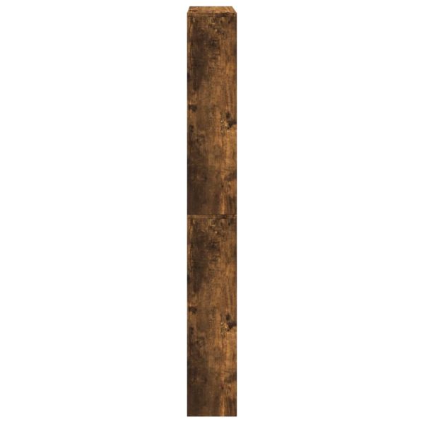 Sapateira com espelho 4 divisórias 63x17x134 cm carvalho fumado - Image 6