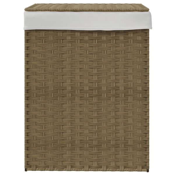Cesto para roupa suja com tampa 46x33x60 cm vime PE - Image 2