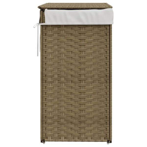Cesto para roupa suja com tampa 46x33x60 cm vime PE - Image 4